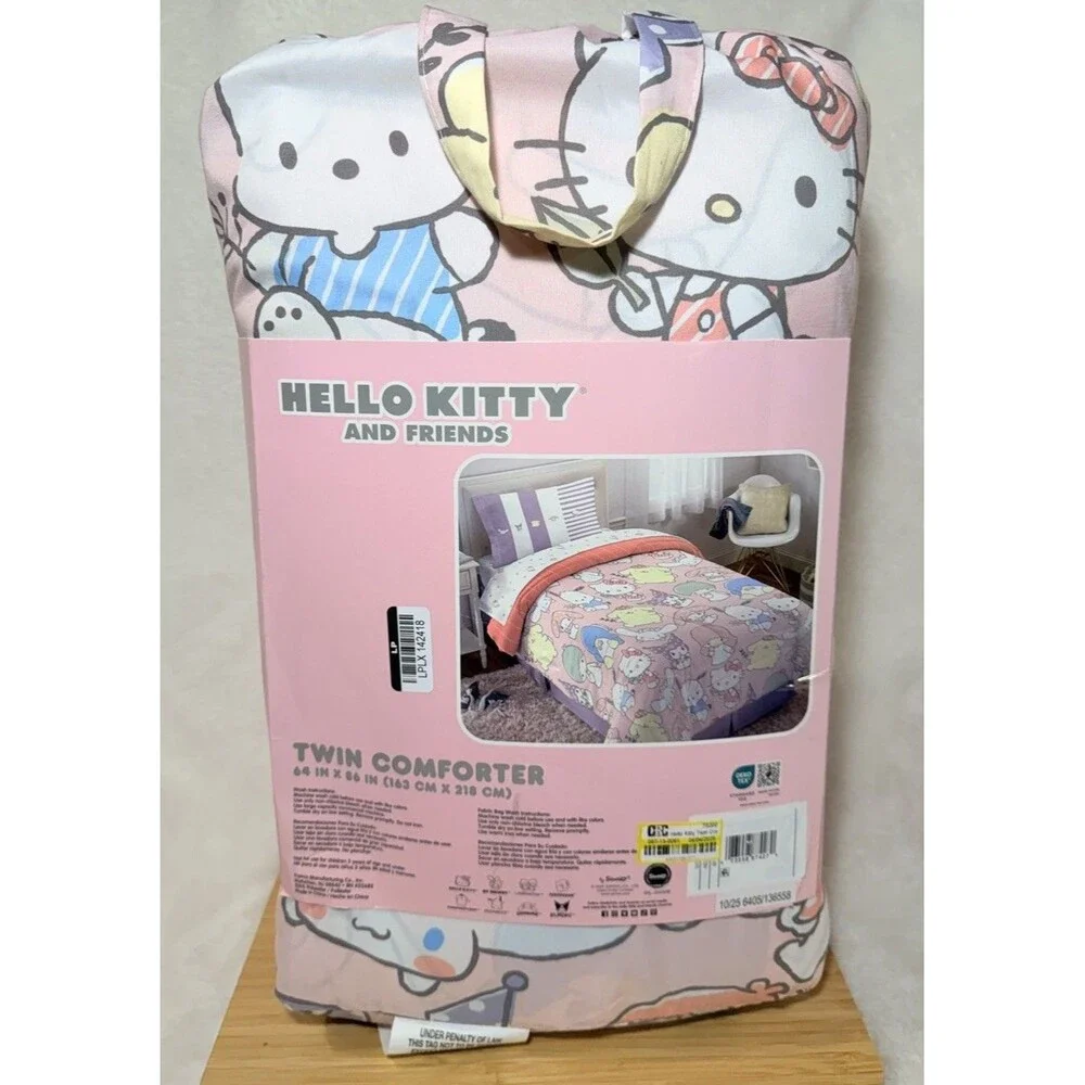 Hello Kitty Twin Comforter Sanrio Kids Bedding Set